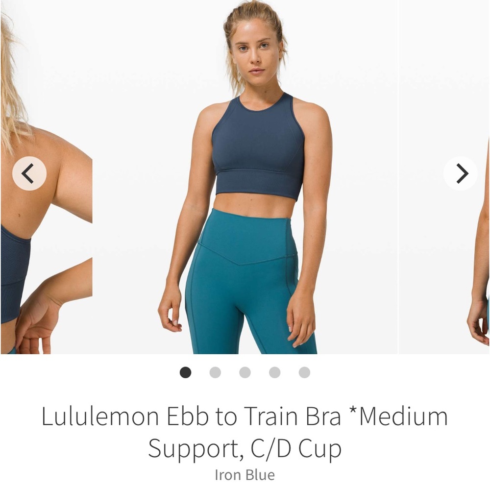 lululemon // Ebb to Train Bra - Iron Blue